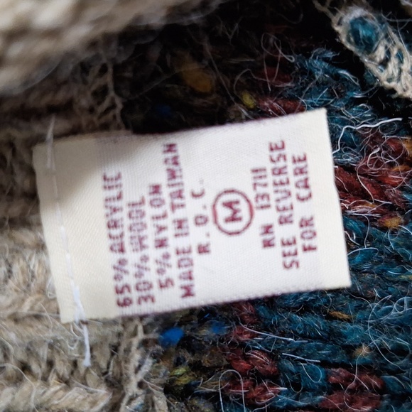 Vintage True Mark wool blend pullover long sleeve v-neck sweater - M - Picture 3 of 8